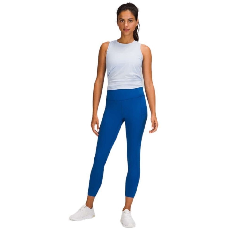 Lululemon Fast & Free HR Tight 25" Size 18 Symphony Blue NWT Nulux Leggings